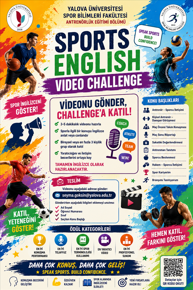 Antrenörlük Eğitimi Bölümünde Yabancı Dil Konuşma Becerisine Yönelik “Video Challenge” Etkinliği Gerçekleştirildi
